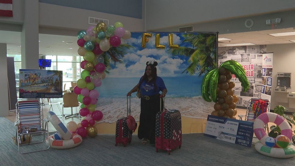 Contour Airlines launches nonstop Fort Lauderdale route, resumes daily Baltimore flights at MCN, June 9, 2026 (Courtesy of WGXA's Ansleigh Edwards)