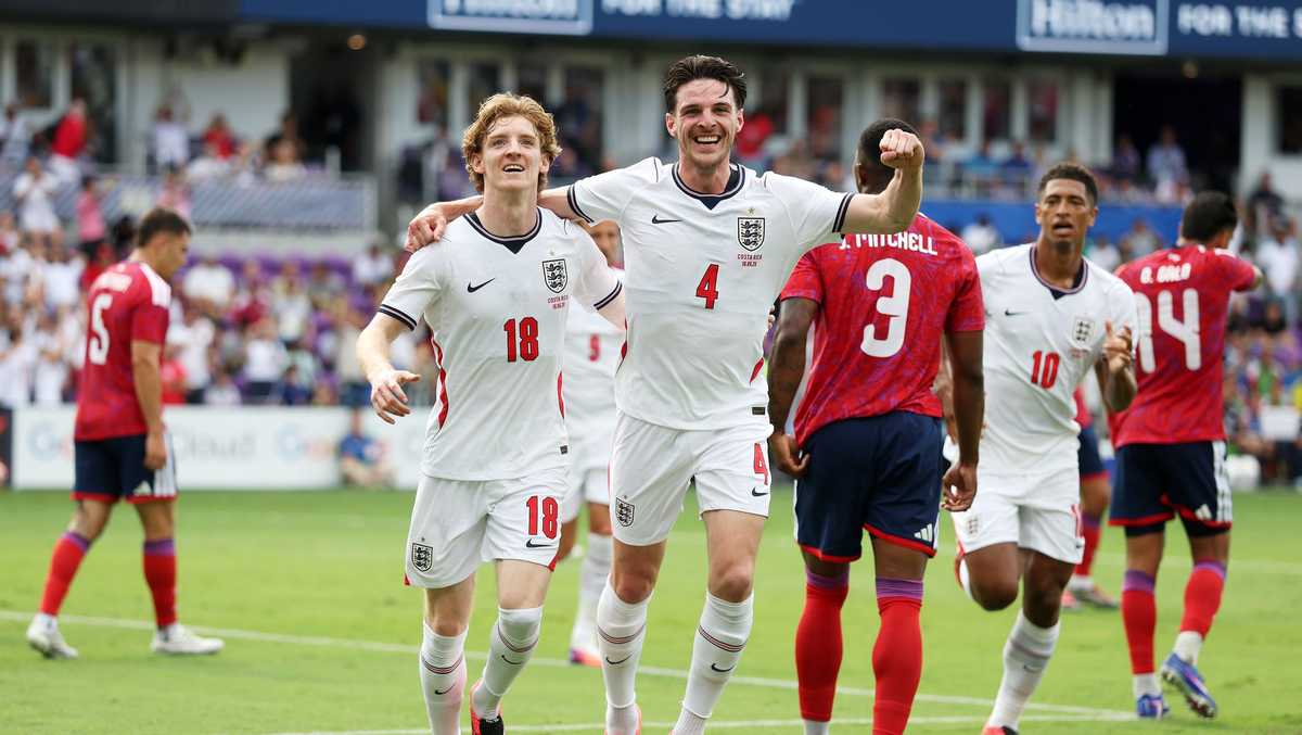 England beats Costa Rica in World Cup sendoff friendly in Orlando