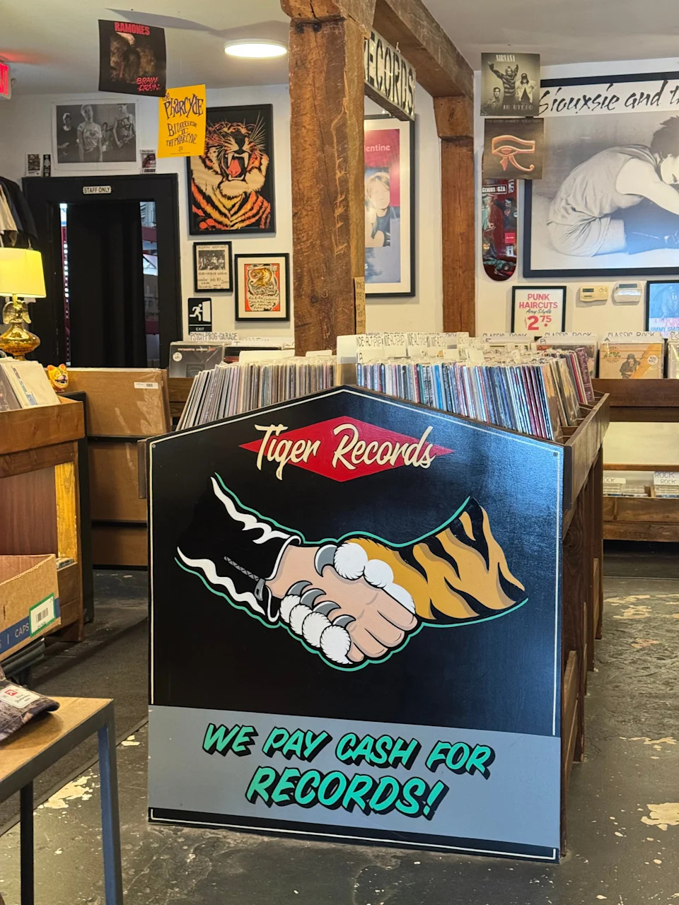 The interior of Tiger Records