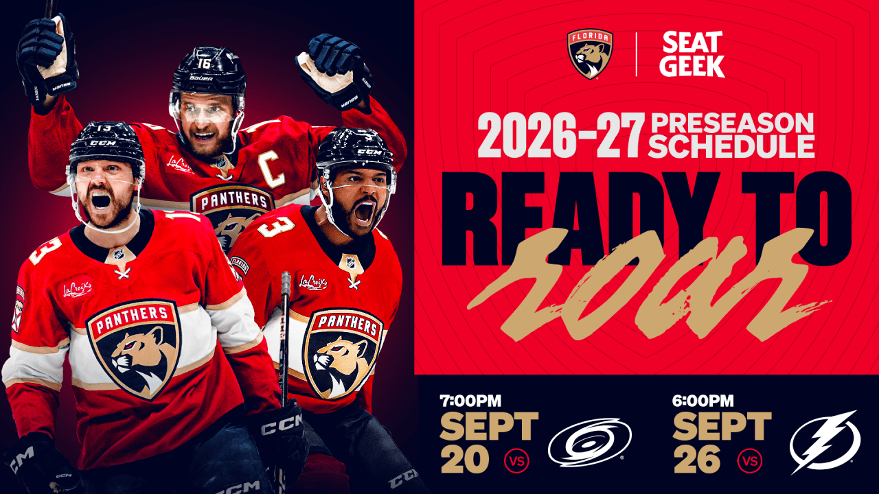 Florida Panthers Announce Four-Game 2026-27 Preseason Schedule