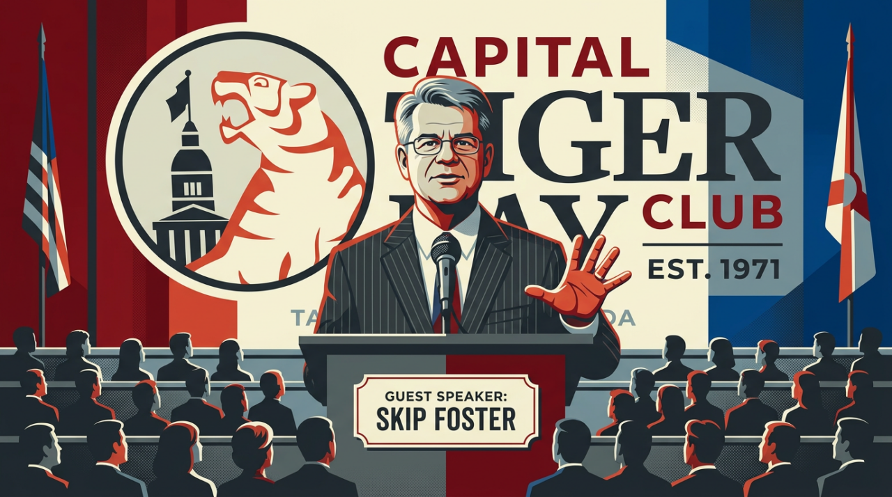ai image - skip foster speaking at capital tiger bay