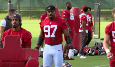 Al-Quadin Muhammad practices in Bucs mandatory minicamp