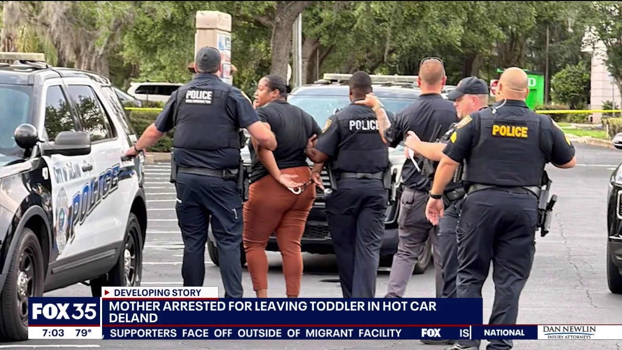 Police: Child left in hot car for hours; mom arrested