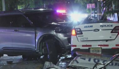 Miami police officer injured after patrol vehicle struck in Little Havana, officials say