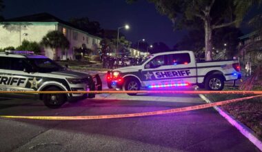 Large law-enforcement presence at Orange County apartments