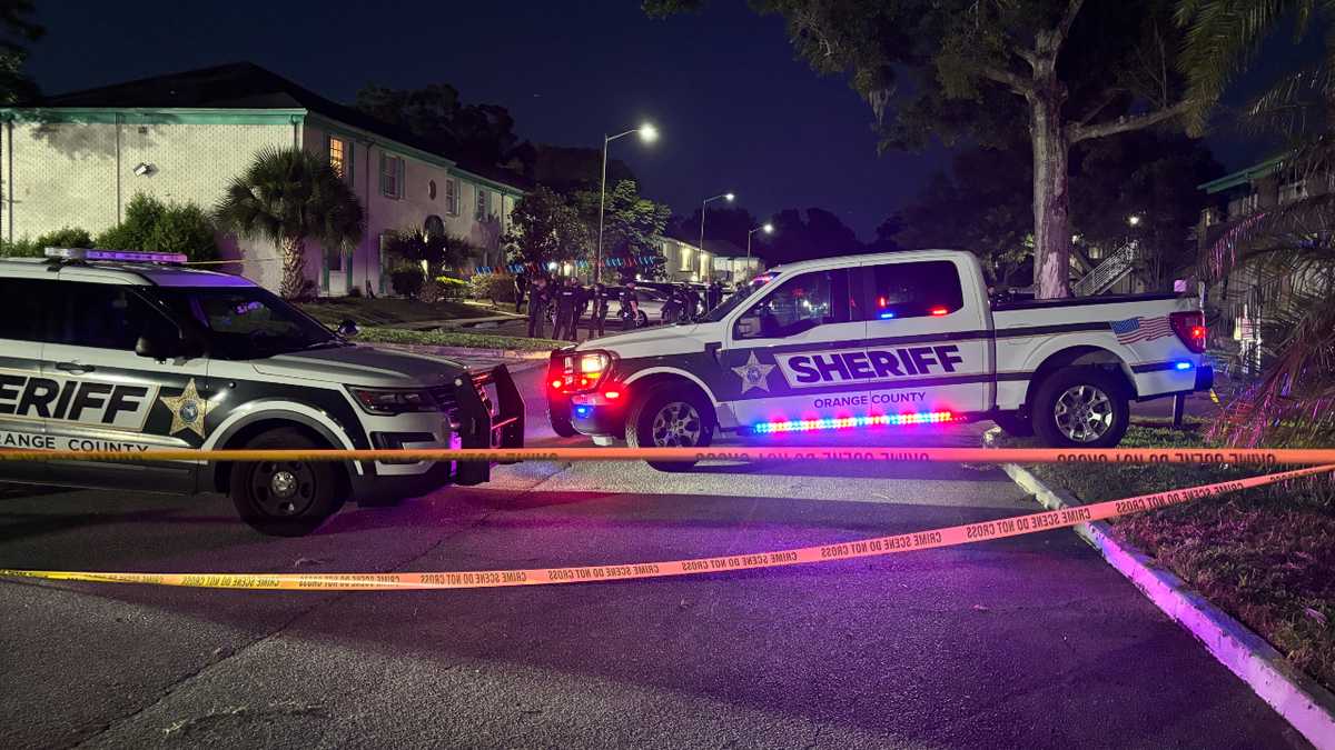 Large law-enforcement presence at Orange County apartments