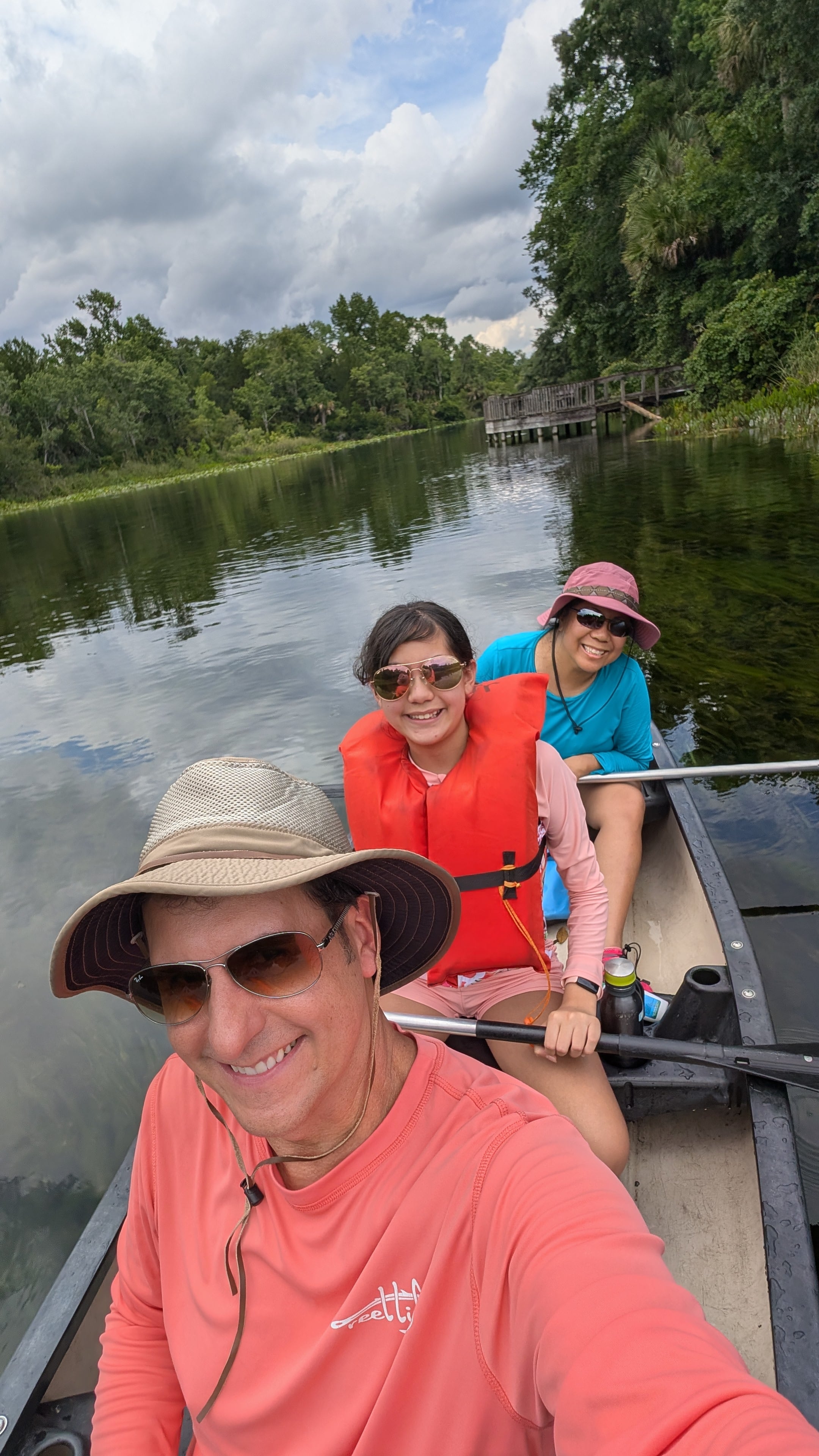 Family canoeing at Alexander Springs Recreation Area