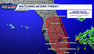 Damaging winds, downpours possible in Central Florida