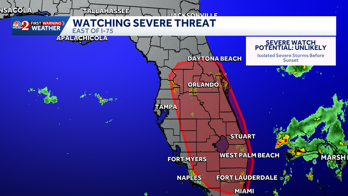 Damaging winds, downpours possible in Central Florida