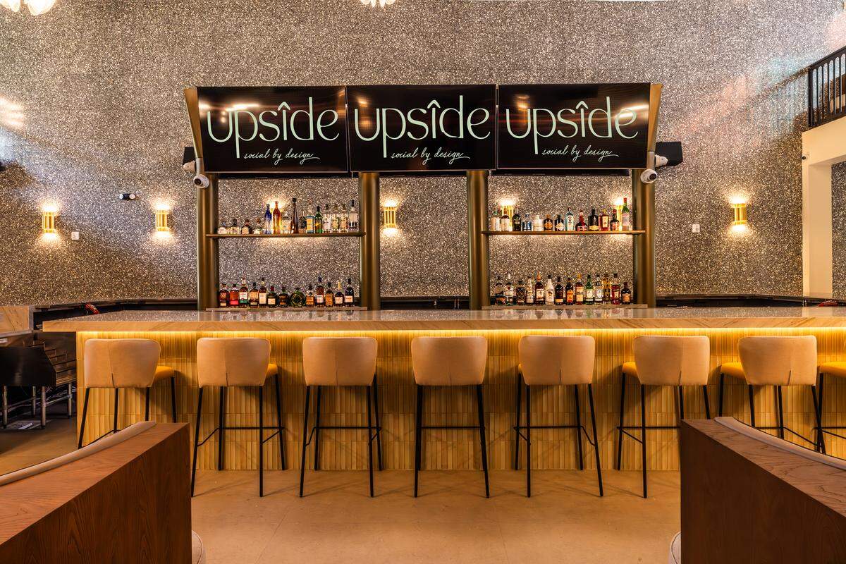 The bar at Upside in Wynwood.