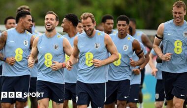 England players training