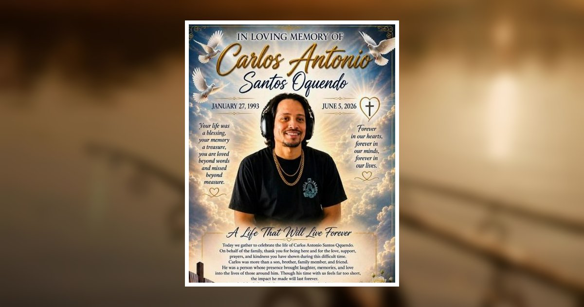 Carlos Antonio Oquendo-Santos Obituary June 5, 2026
