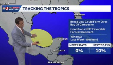 Tracking the tropics and afternoon storms.