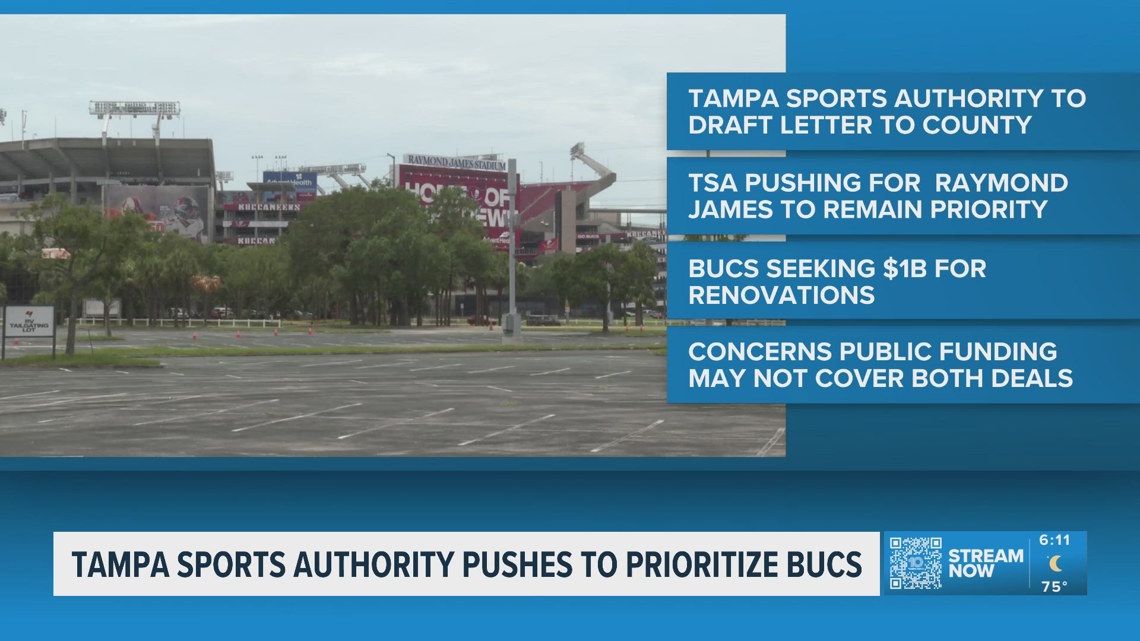 Tampa Sports Authority pushes to prioritize Raymond James Stadium over a new Rays Stadium