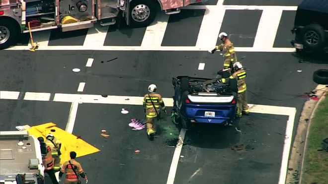 Car flips, 10 people involved in crash near SeaWorld | car flips, 10 people involved in crash near seaworld |