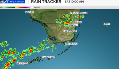 Saturday morning showers in South Florida set to give way to hazy skies