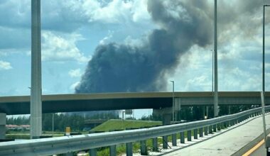 Large wildfire erupts in Miami-Dade near the Florida Turnpike; crews battling flames and heavy smoke