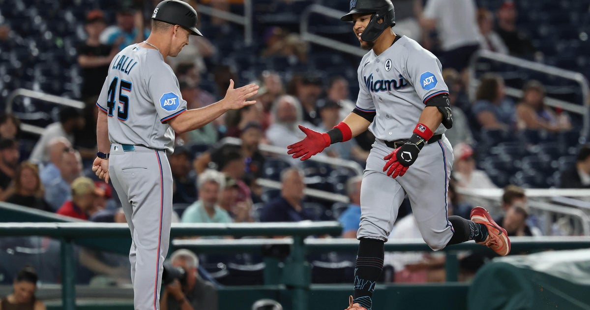 Miami Marlins hit 3 straight homers, hold Washington Nationals hitless until 6th inning of 7-3 victory