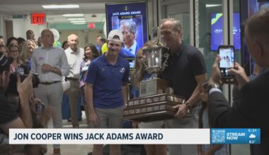 Jon Cooper, Bolts head coach, gets Jack Adams Award