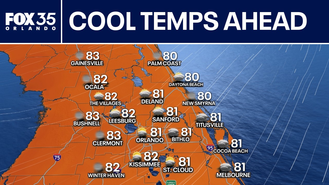 Orlando weather: Rare cold front moves through, cooling down Central Florida