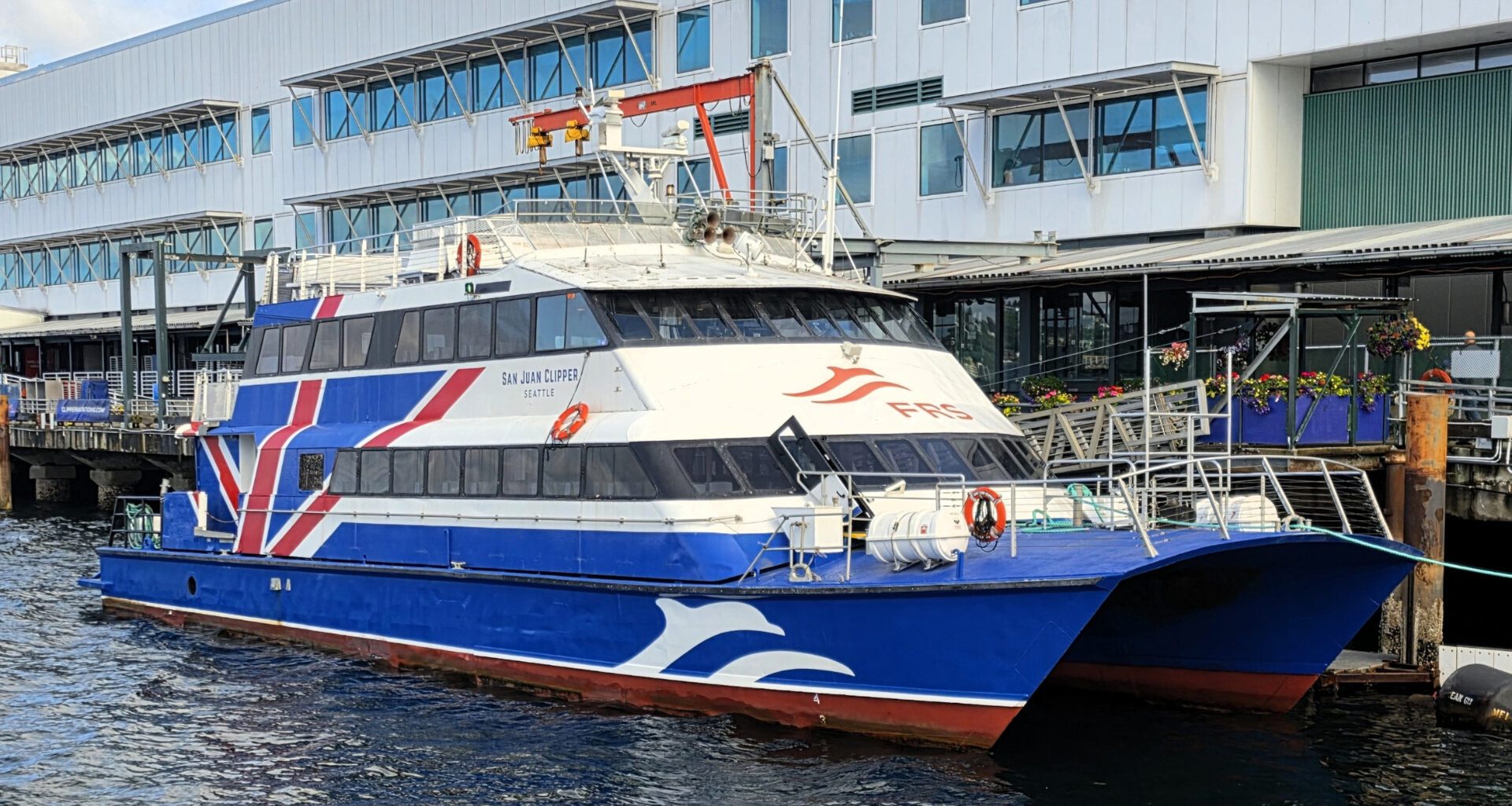 A passenger ferry in the Pacific