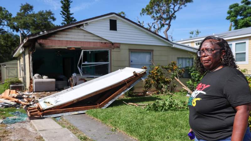 Driver of stolen car crashes into St. Pete home, causes fire, police say