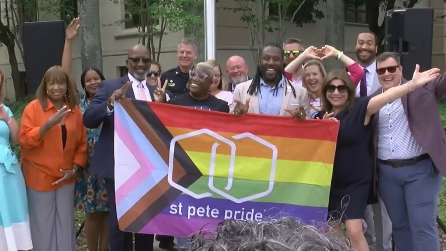 <em>St. Pete officials raise Pride flag</em>