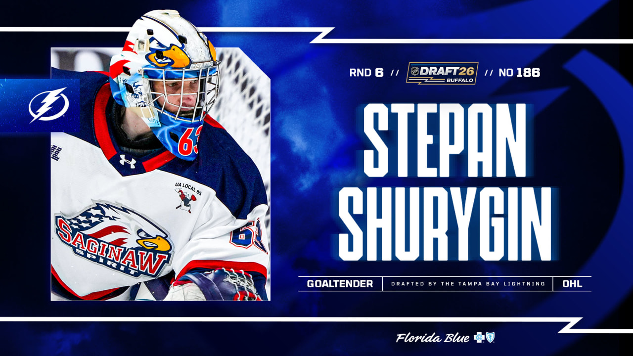 Lightning select G Stepan Shurygin with 186th overall pick in 2026 NHL Draft