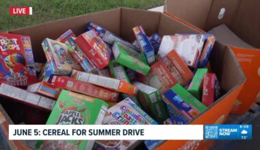 Feeding Tampa Bay Food Pantry in New Port Richey for Cereal for Summer