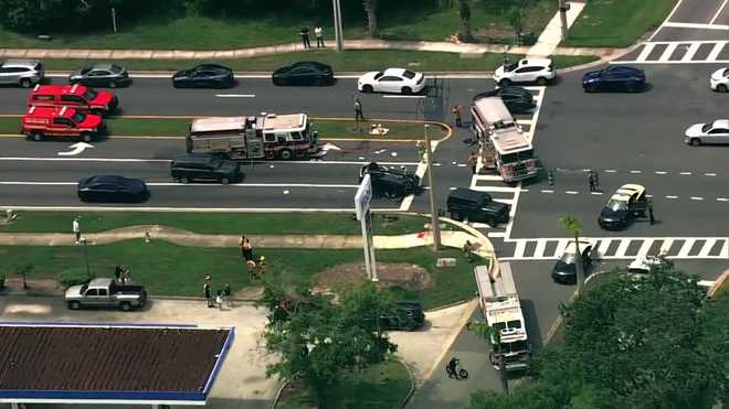 Car flips, 10 people involved in crash near SeaWorld | car flips, 10 people involved in crash near seaworld |