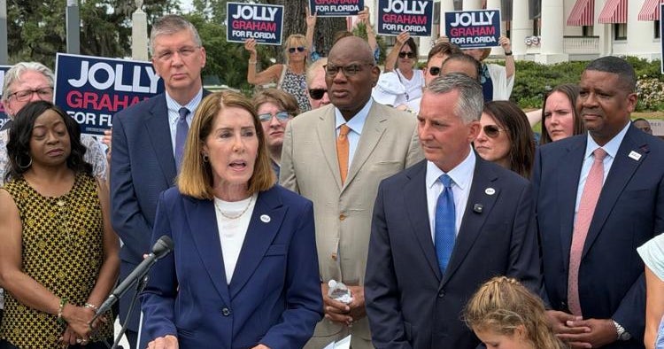 Democratic candidate for Florida governor, David Jolly, selects former U.S. congresswoman as his running mate