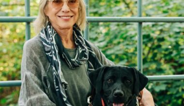 Deni Elliott and her guide dog, Hildy