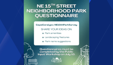 Cape Coral residents can share input on plans for new NE 15th Street Neighborhood Park
