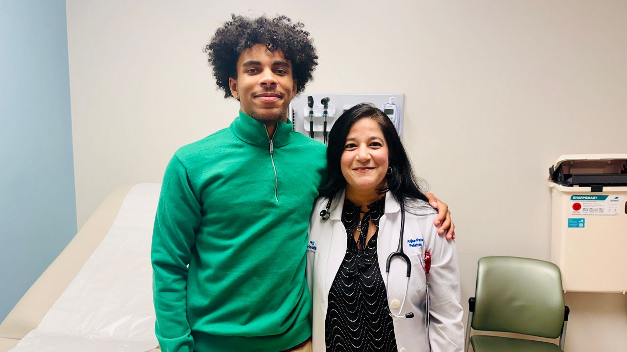 Jeremiyah Shepeard (left) and Dr. Anjlee Patel, a pediatric cardiologist at AdventHealth (right). (Spectrum News/Erin Murray)