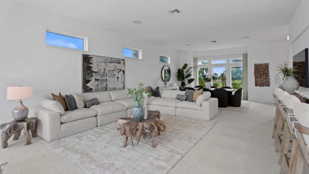 A staged living room