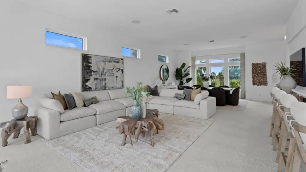 A staged living room