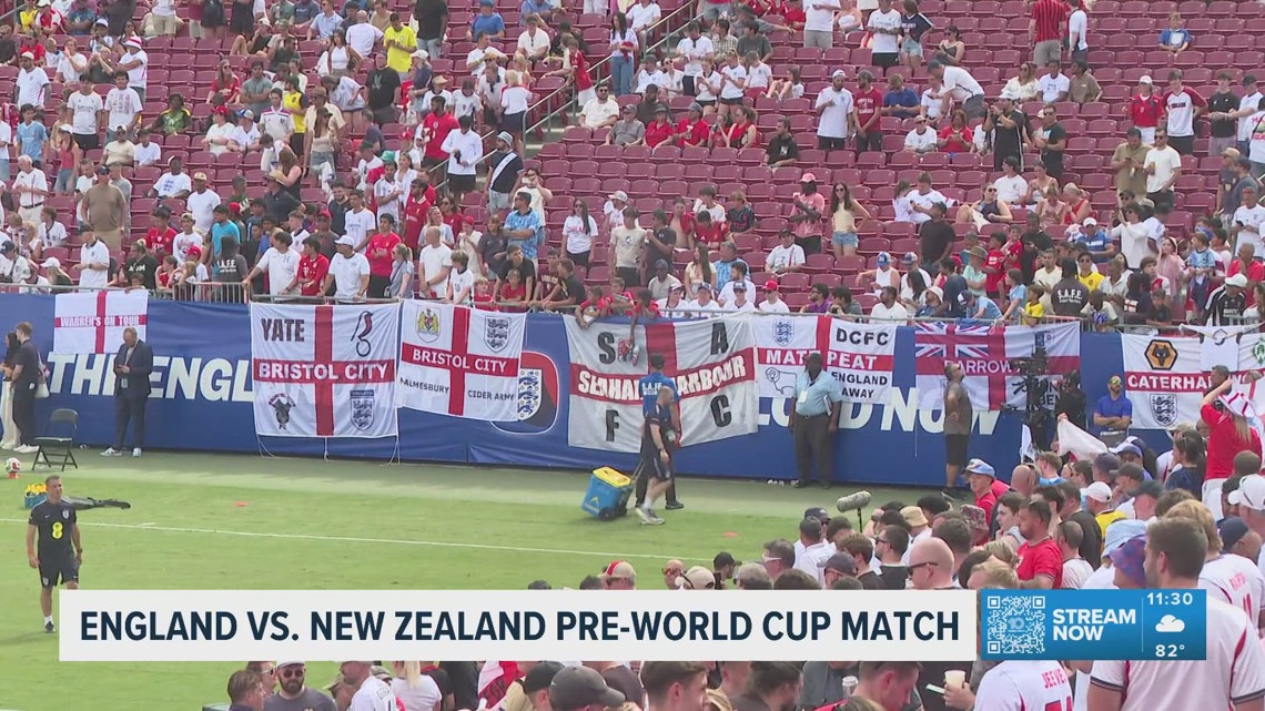 England beats New Zealand 1-0 in pre-World Cup friendly match at Raymond James Stadium