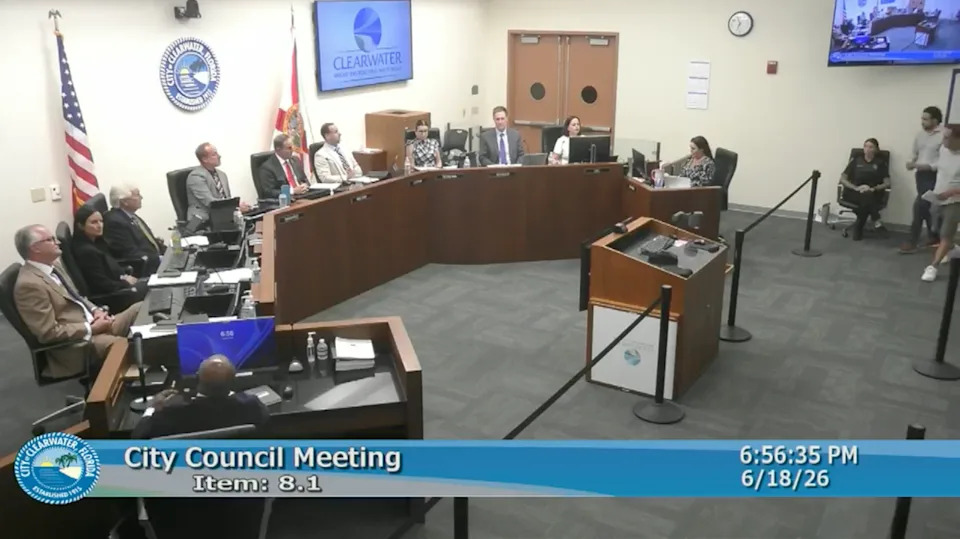 During a city council meeting, community members expressed both support and opposition to the project (Clearwater City Council)