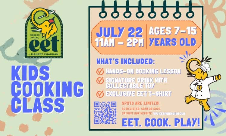The Disney Springs restaurant eet by Maneet Chauhan is offering a Kids Cooking Class this summer.