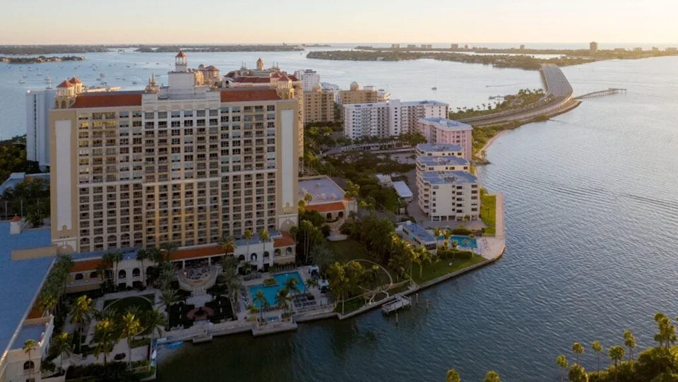 The Ritz-Carlton, Sarasota is located in the downtown area but also has a barrier-island beach club.