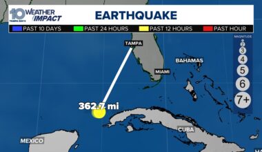 NWS: Shaking felt across Tampa Bay after earthquake off Cuba