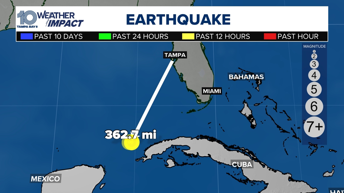 NWS: Shaking felt across Tampa Bay after earthquake off Cuba