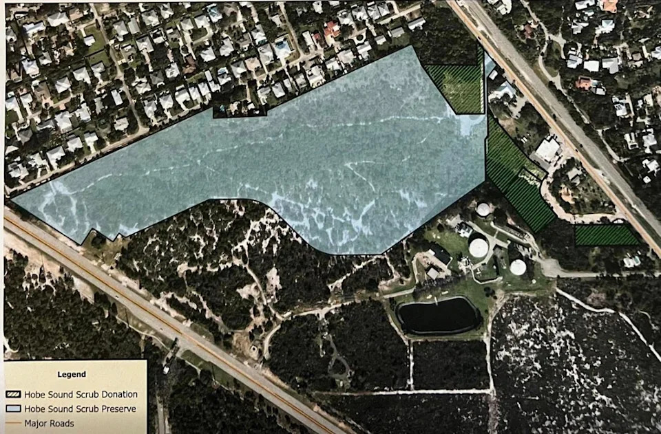 Martin County Commissioners approved a land donation from Pittsburgh resident Louise Yeiser. The donation included 17 parcels for conservation, including a parcel adjacent to the Hobe Sound Scrub Preserve.
