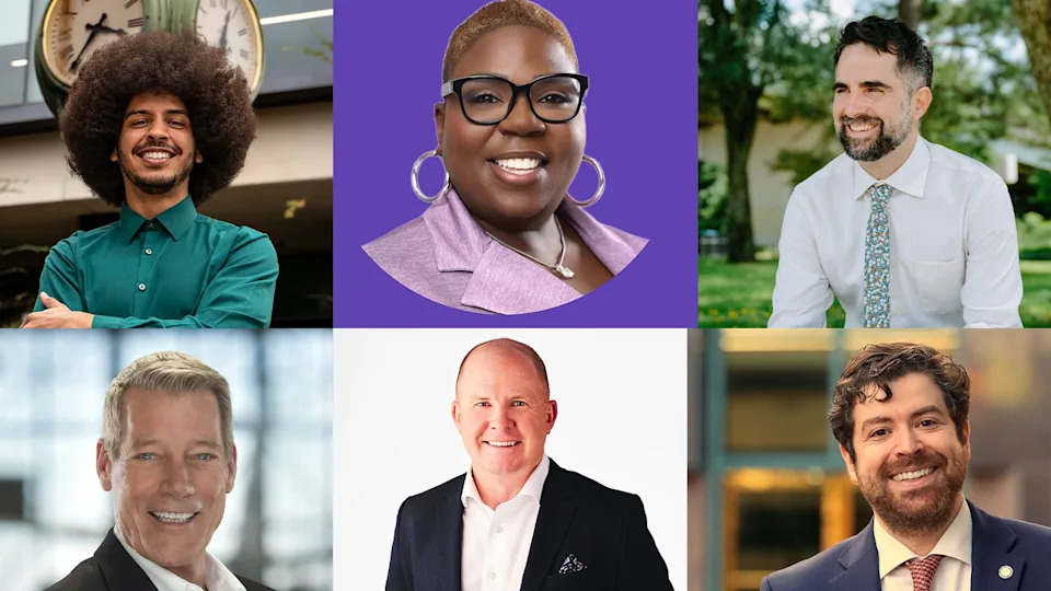 Tallahassee City Commission Seat 3 candidates Darryl "Dar Wavemaker" Alfred, Jr., Talethia Edwards, PJ Perez, Norm Roche, Tom Derzypolski, and Maxwel "Max" Herrle.