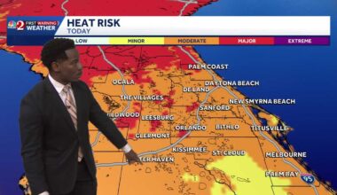 Central Florida to see heat risks, weekend storms
