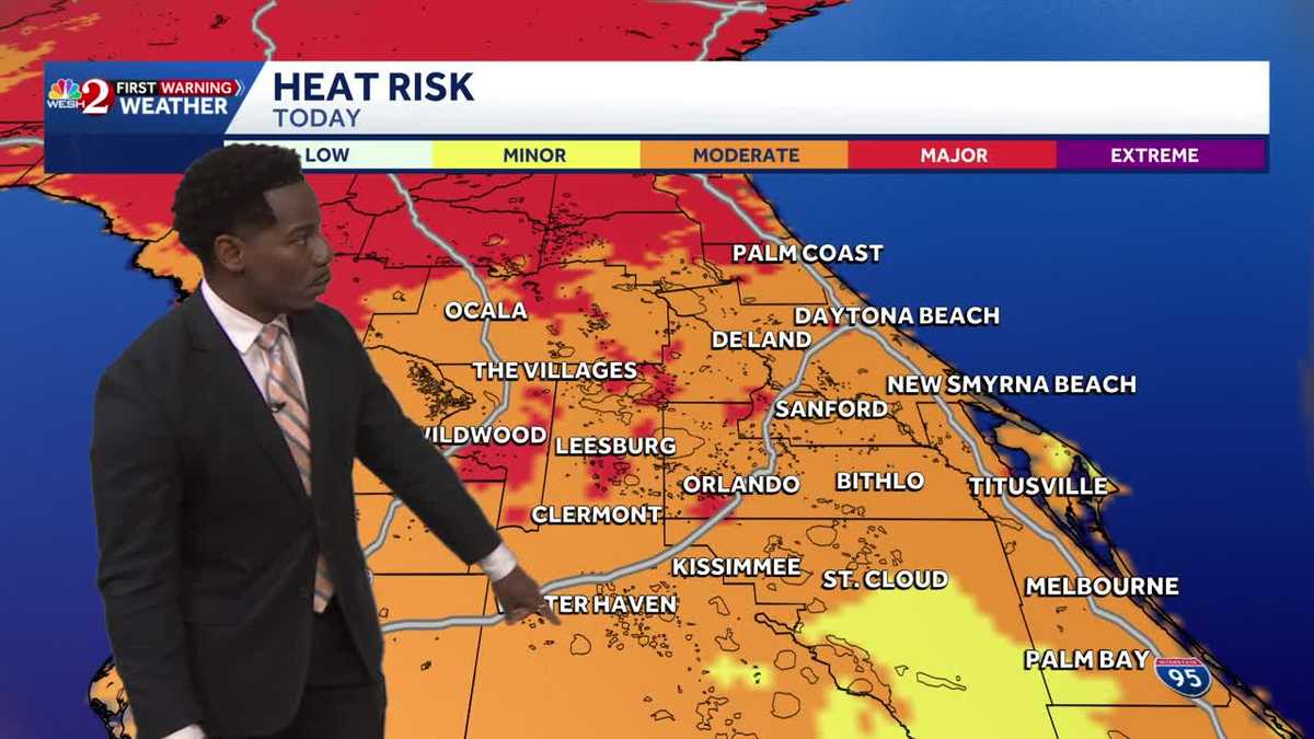 Central Florida to see heat risks, weekend storms
