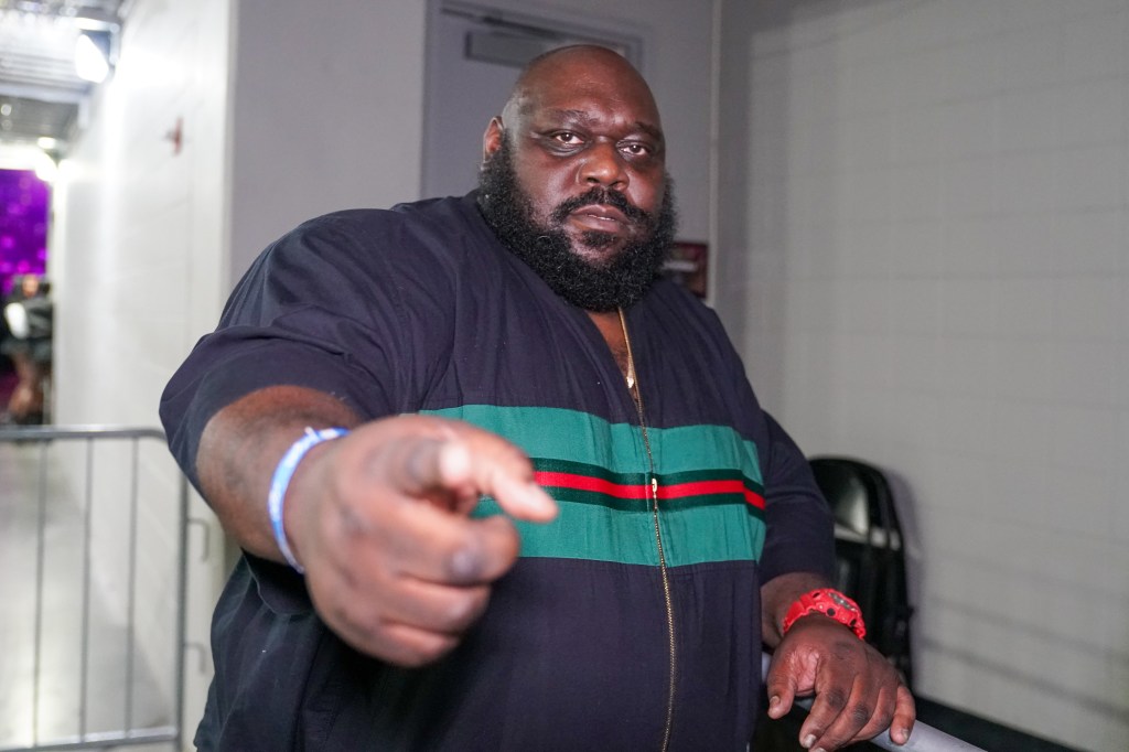 Faizon Love backstage during the Wild 'N Out Live: The Final Lap Tour.