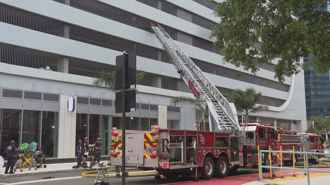 Garage fire on Central Ave. in downtown St. Pete causing road closures