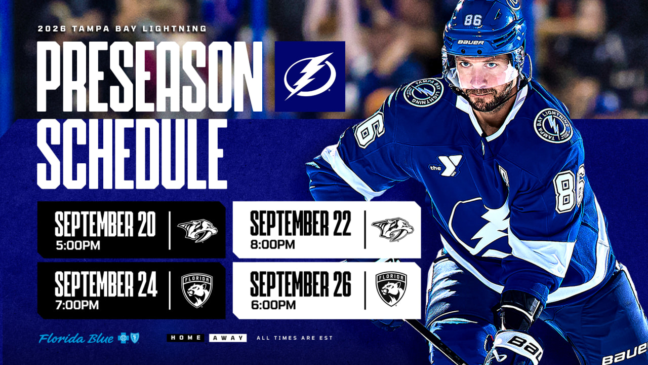 Tampa Bay Lightning announce 2026 preseason schedule, presented by Florida Blue