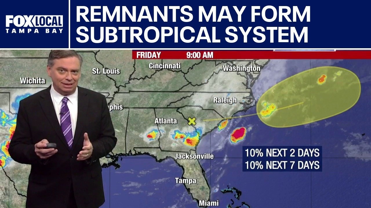 Arthur remnants may become subtropical system